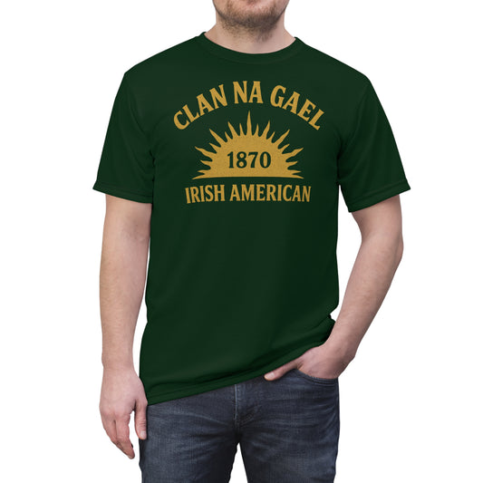 "Clan na Gael - Irish American", Unisex T-shirt (Fenian Green)