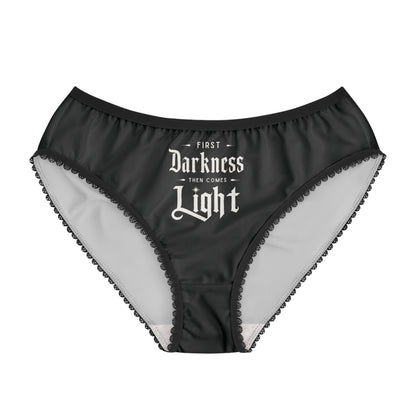 "First Darkness Then Comes Light" #02, Women's Briefs (Void Black)
