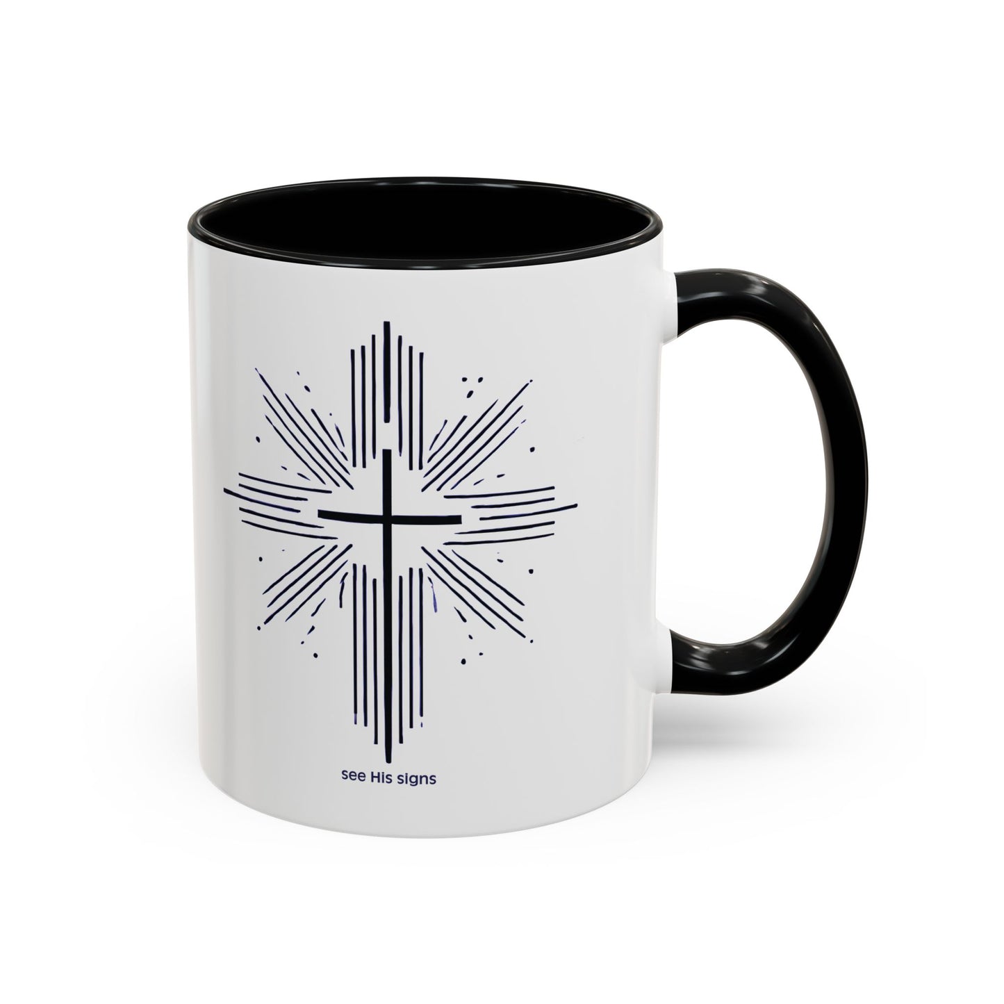 "see His signs", Accent Coffee Mug
