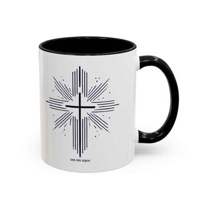 "see His signs", Accent Coffee Mug