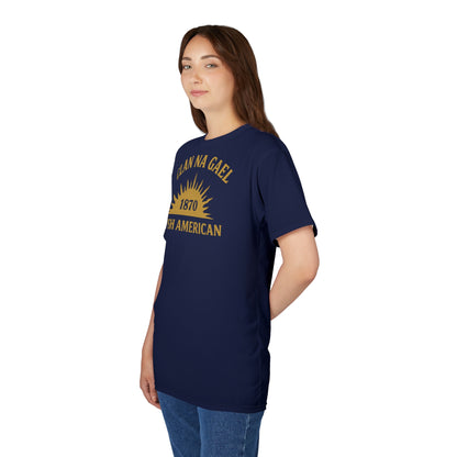 "Clan na Gael - Irish American", Unisex T-shirt (Mariana Blue)