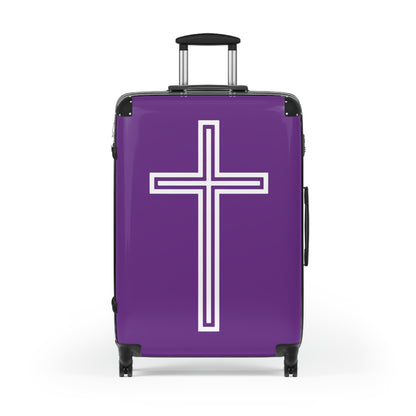 "A Simple Cross" Suitcases (Indigo Outback Purple)