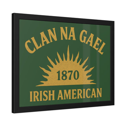 "Clan na Gael - Irish American", Framed Paper Poster (Brithemain Green)