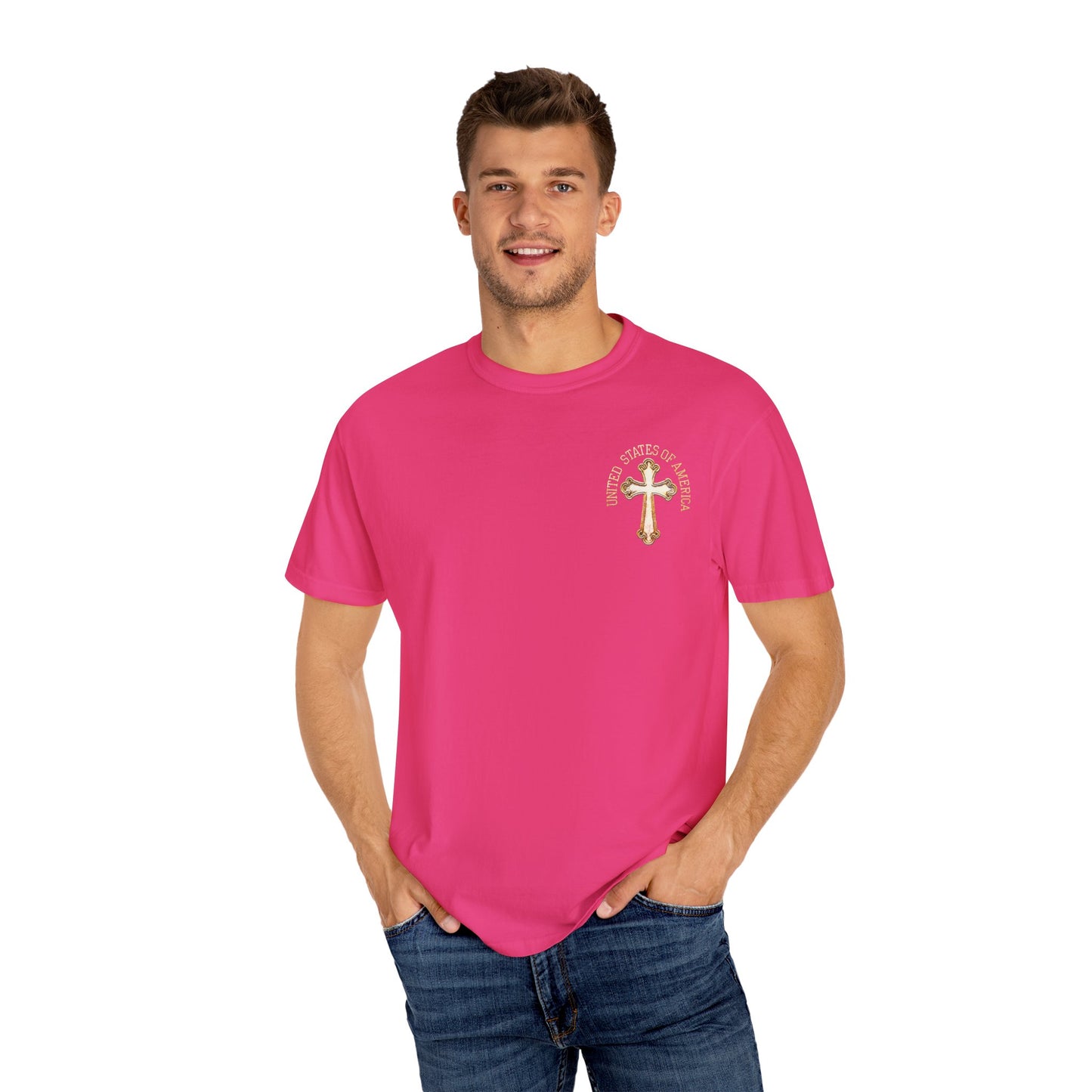 "USA Gold Cross", Unisex T-shirt