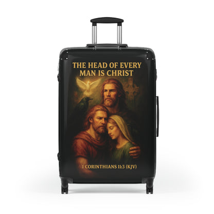 "1 Corinthians 11:3 (KJV), Suitcases (Void Black)