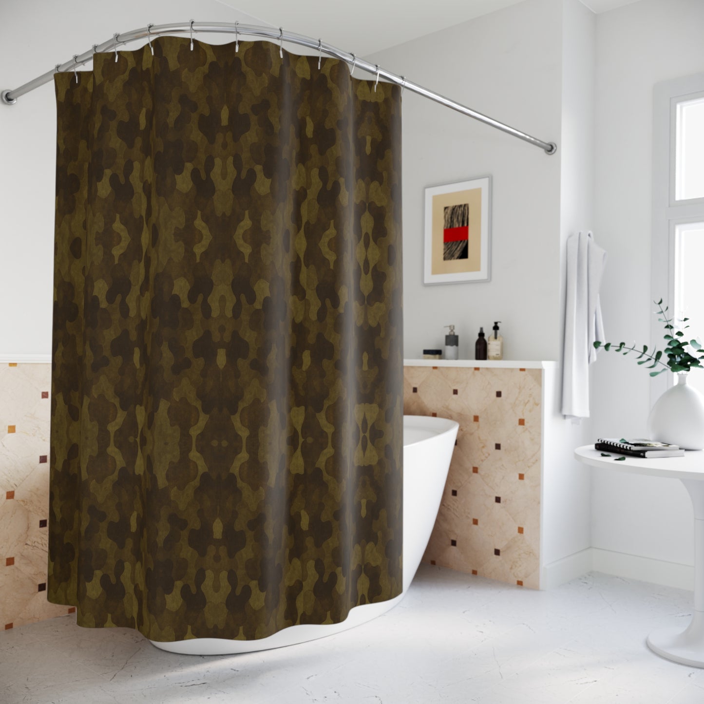 "Swamp Recon Camouflage", Shower Curtains