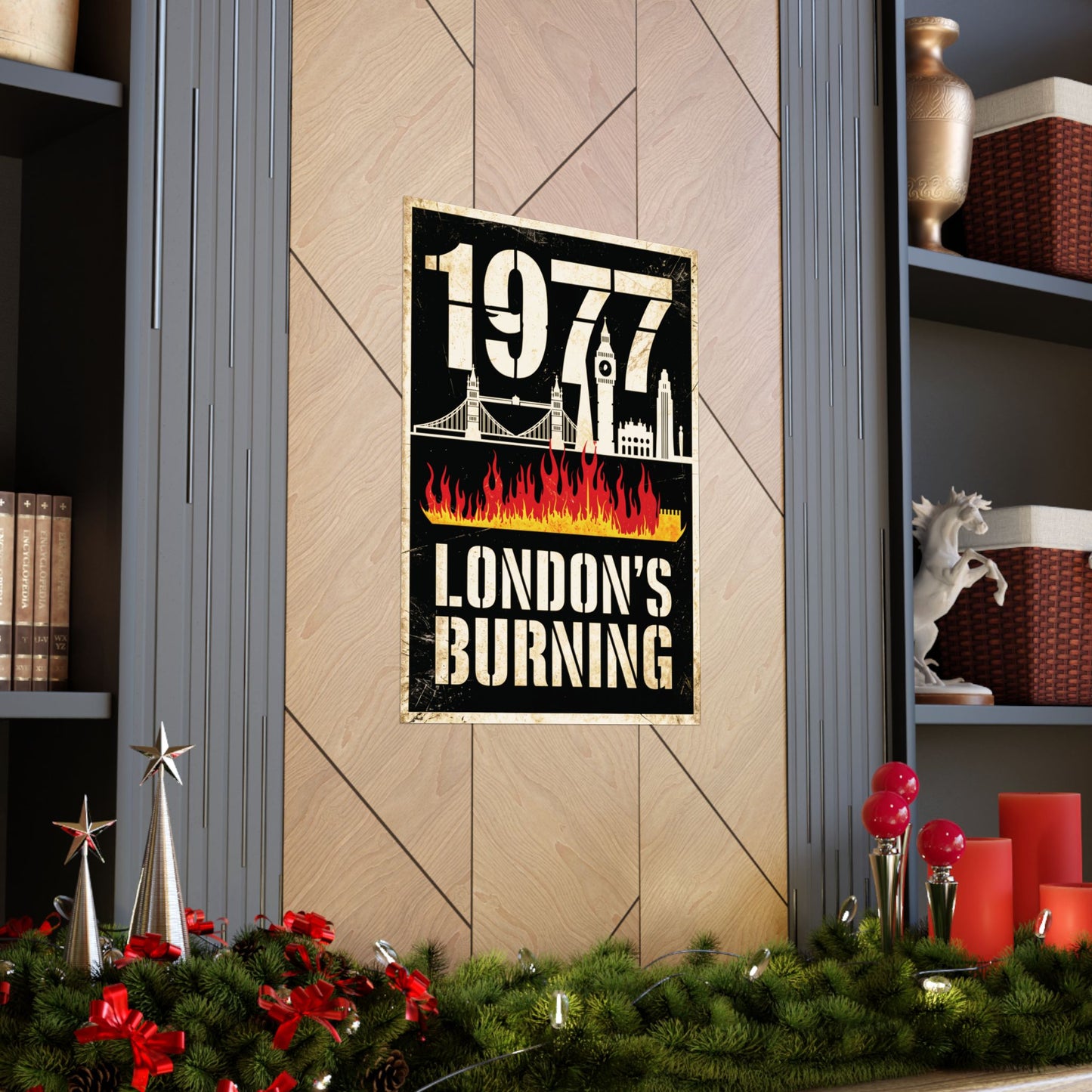 "1977 London's Burning", Matte Vertical Poster