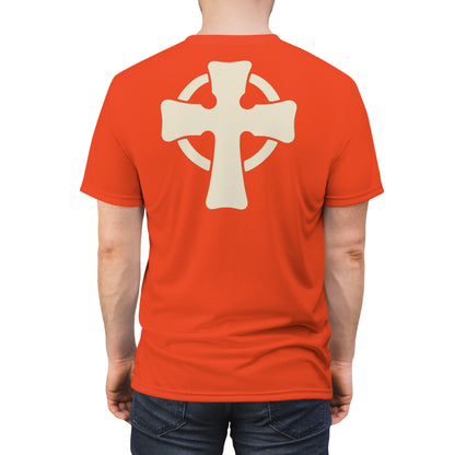 "Retro Jesus", Unisex T-shirt (Orange Flame)