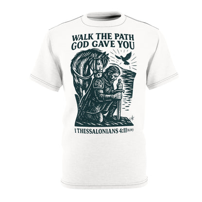"1 Thessalonians 4:11 (KJV)", Wearable Art Unisex T-shirt (Norse Ink)