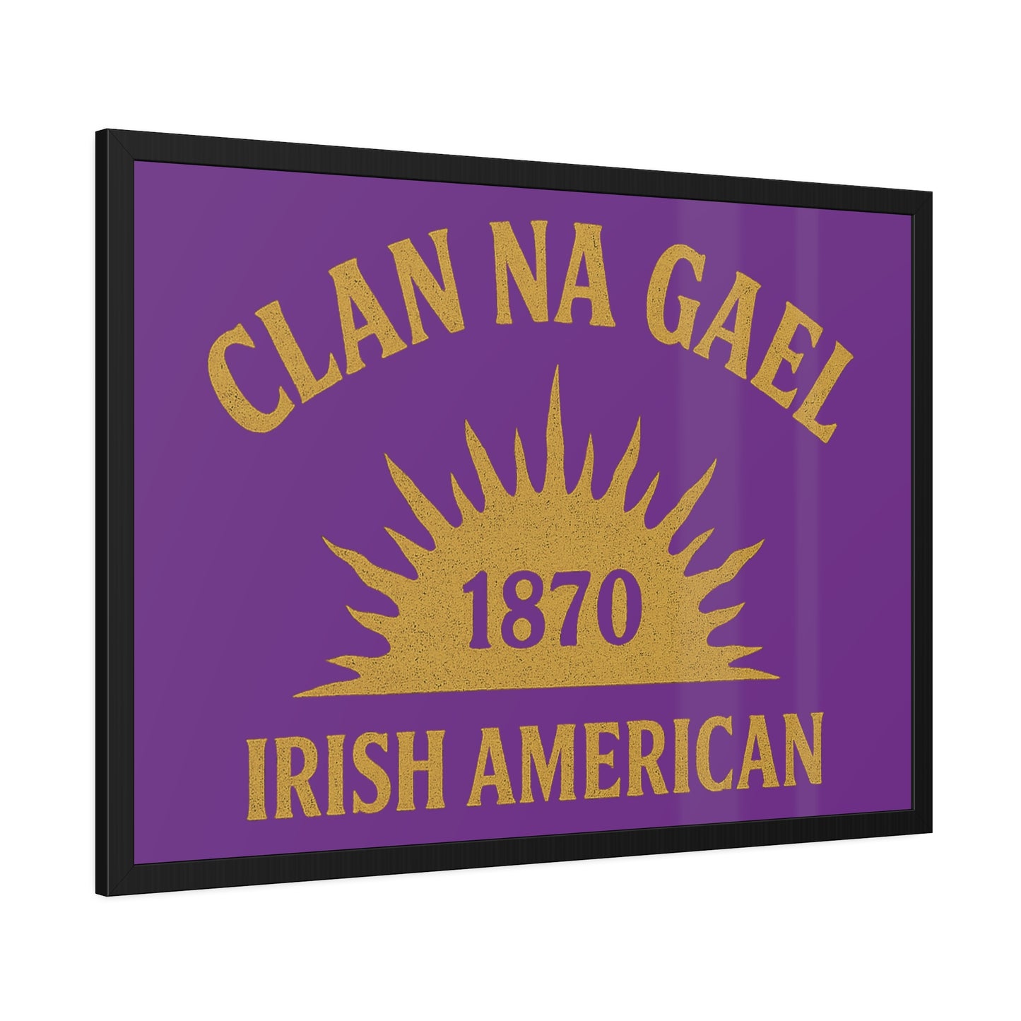 "Clan na Gael - Irish American", Framed Paper Poster (Vesper Violet)