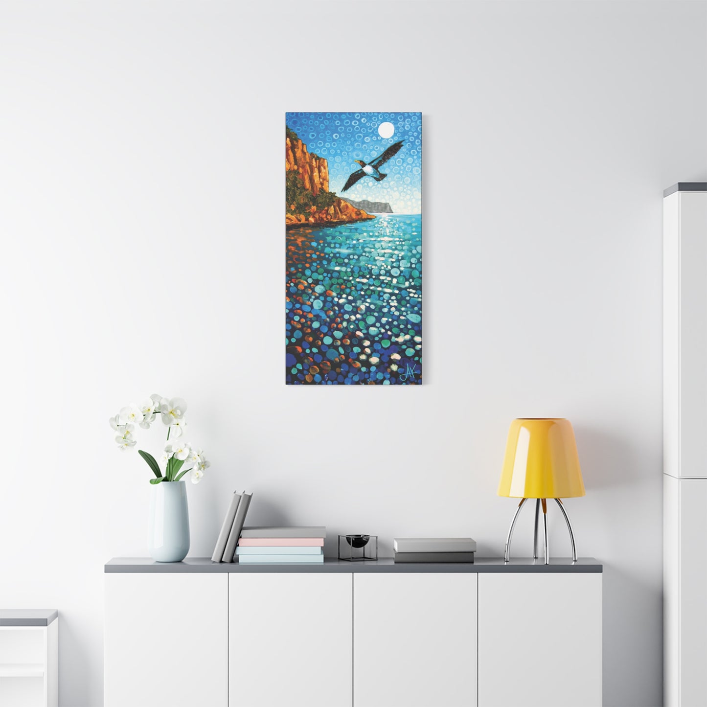 "Sky Kin VII – Gannet in the Glittering Noon", Fine Art Matte Canvas, Stretched, 1.25"