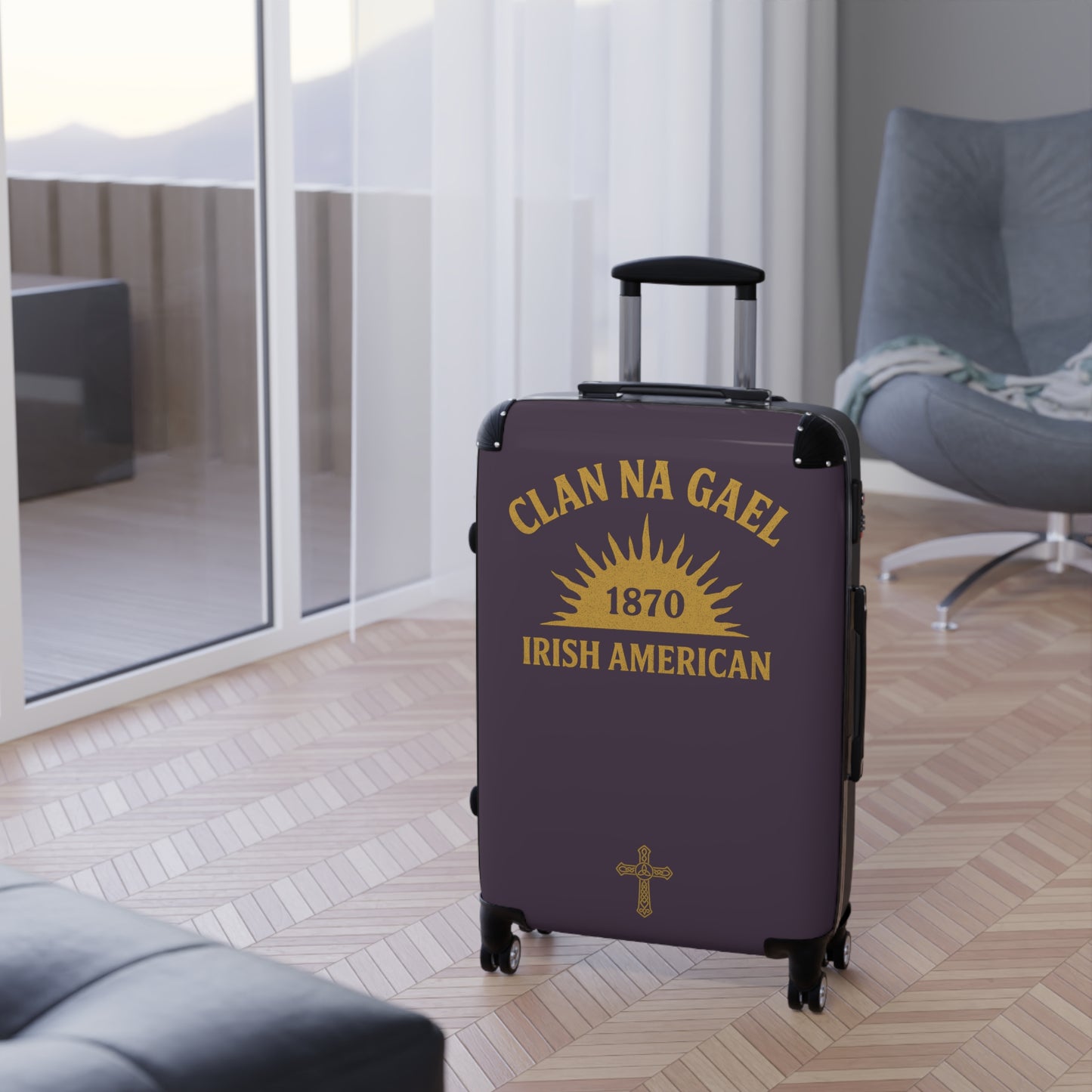 "Clan na Gael - Irish American", Suitcase (Purple Verbena)