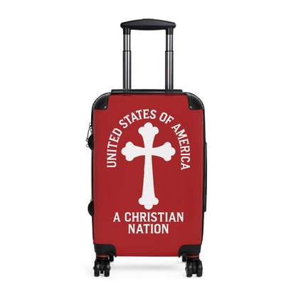 "USA - A Christian Nation" #04 Suitcases (Carnelian Red)