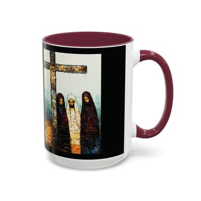 "At-the-Foot of the Cross - John 19:25", Colorful Mugs (11oz & 15oz)