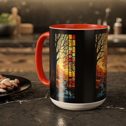 "Realization at 5", Colorful Mugs (11oz, 15oz)