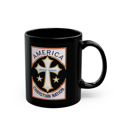 "America Christian Nation" #21, Black Mug (11oz & 15oz)