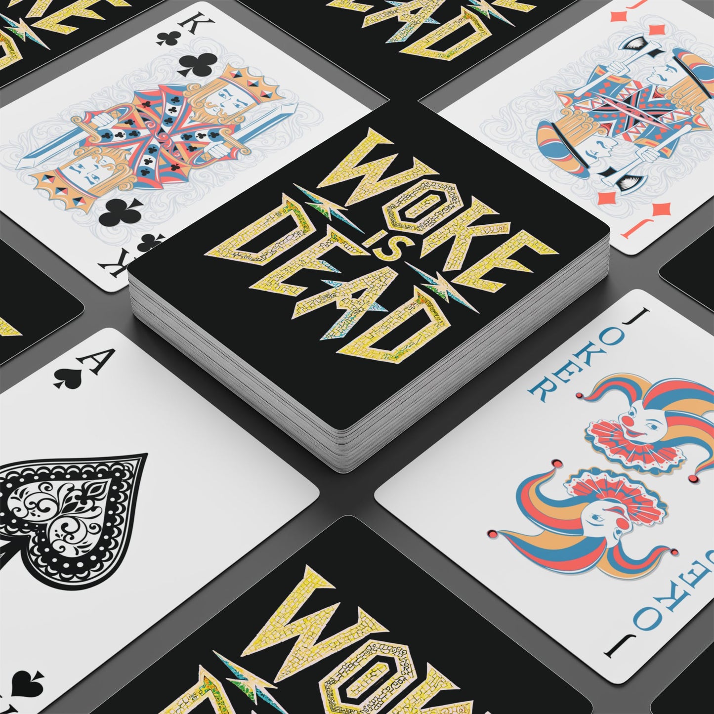 "Woke is Dead", Cultural Playing Cards (70's Black)
