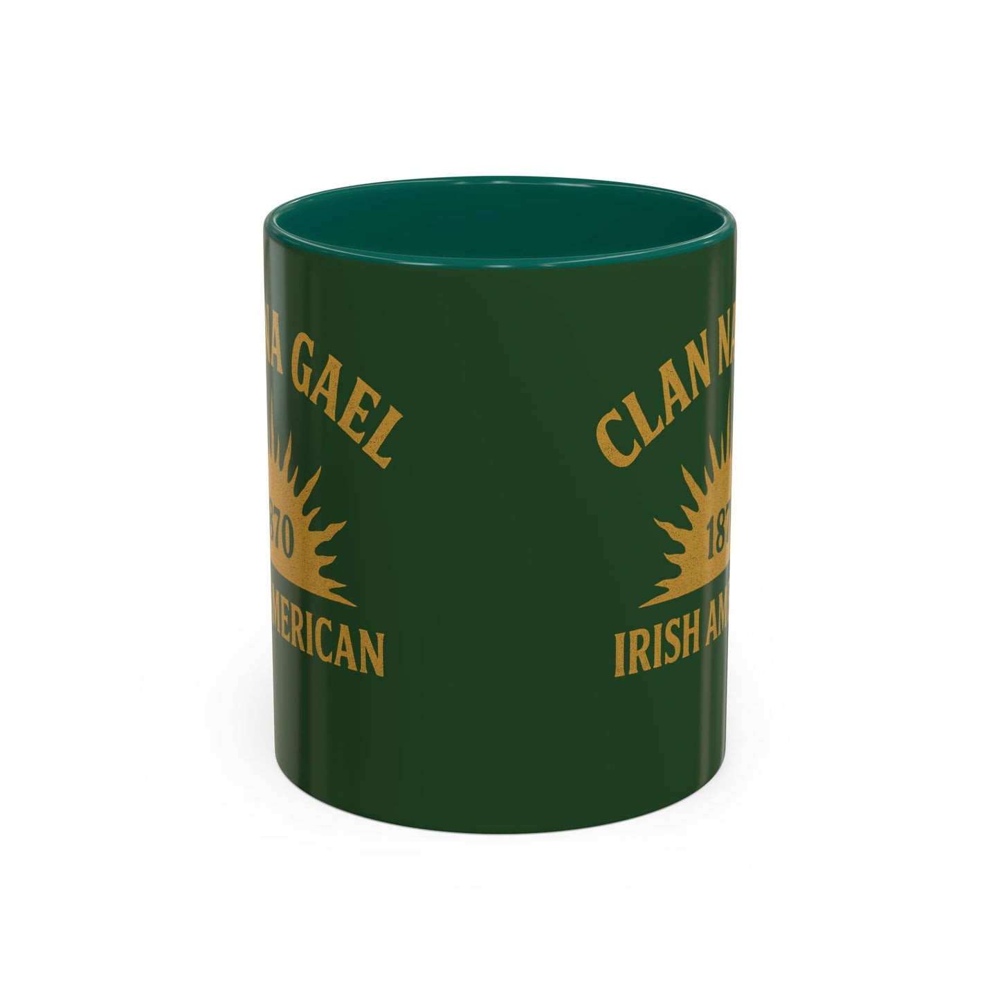 "Clan na Gael - Irish American", Colorful Mugs (11oz, 15oz) (Brithemain Green)