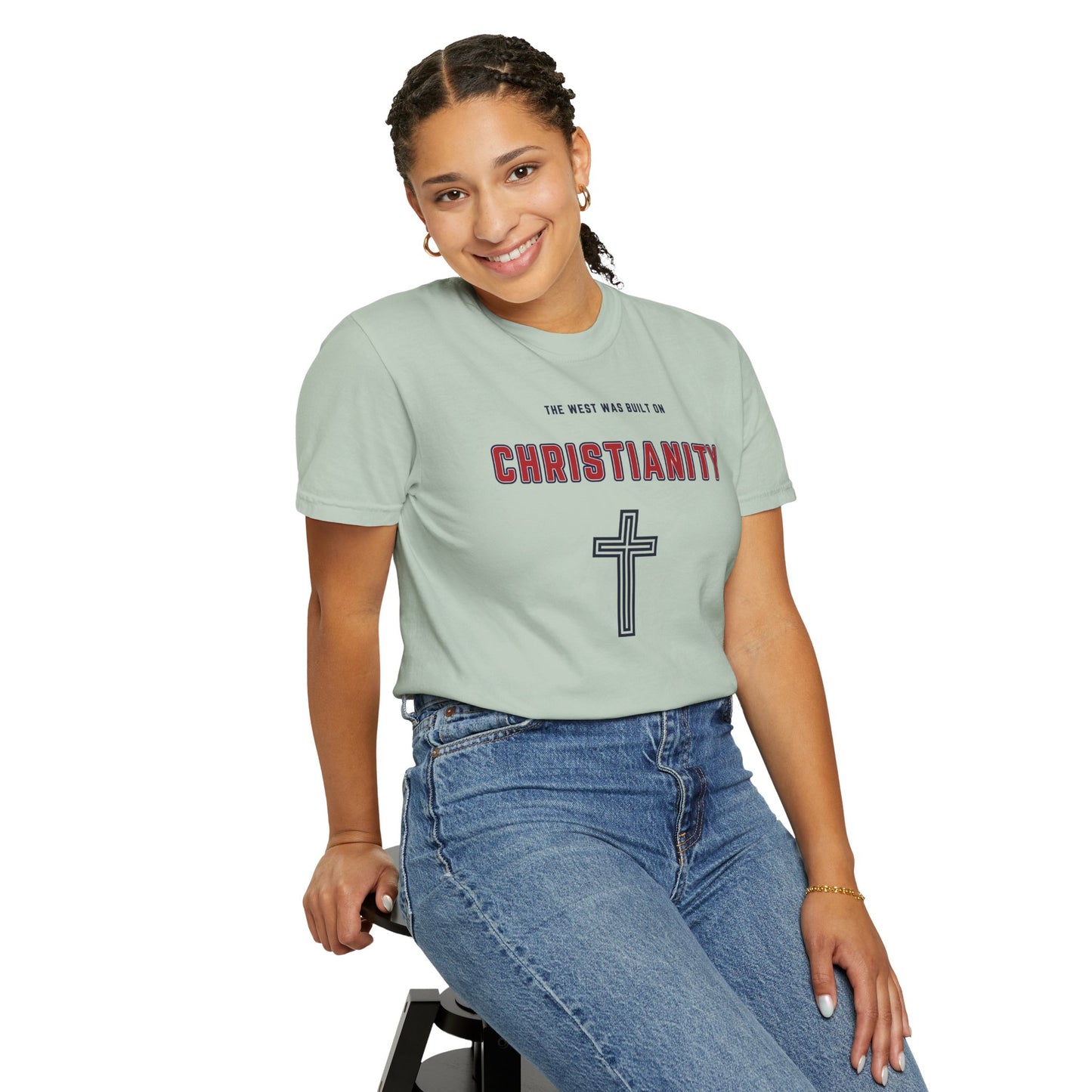 "The West was built on Christianity", Unisex T-shirt