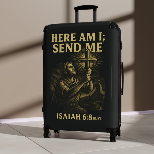 "Isaiah 6:8 (KJV)", Suitcases (Void Black)