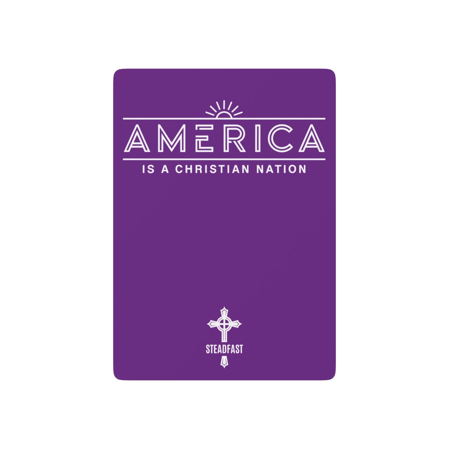 "America is a Christian Nation", Christian Playing Cards (Vesper Violet)