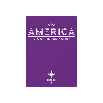 "America is a Christian Nation", Christian Playing Cards (Vesper Violet)