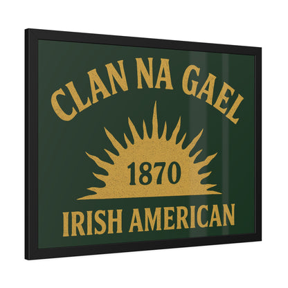 "Clan na Gael - Irish American", Framed Paper Poster (Fenian Green)