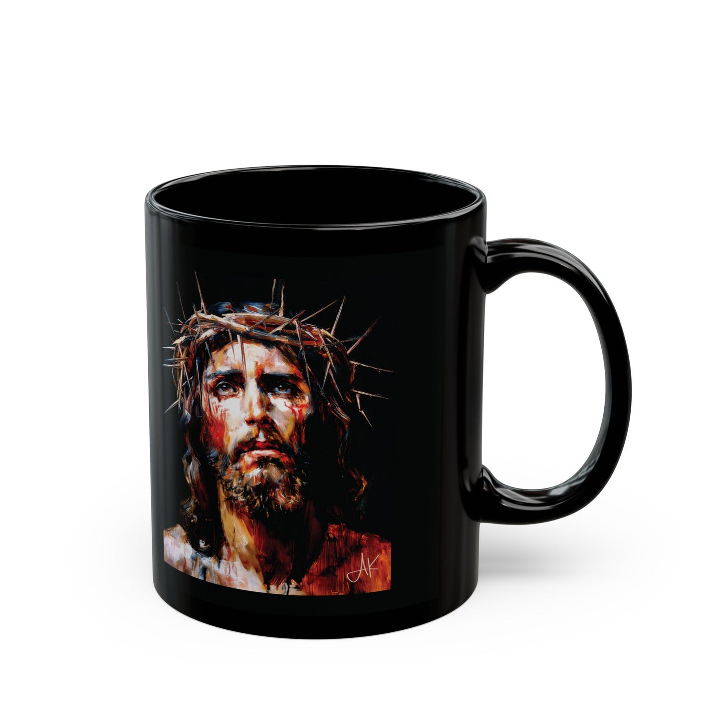 "Crown of Thorns", Black Mug (11oz & 15oz)
