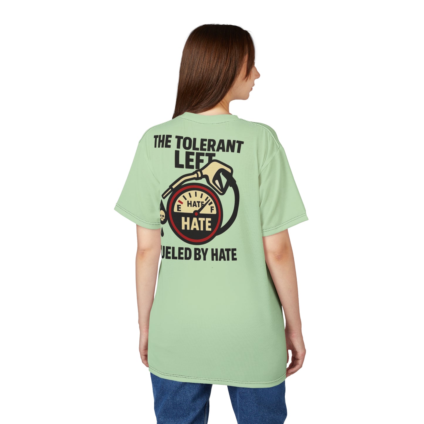 "The Tolerant Left", Unisex T-shirt (Soft Lime Green)
