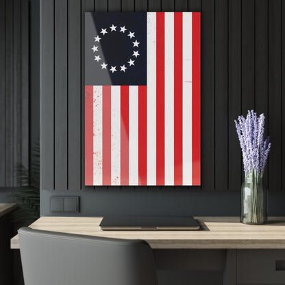 "Betsy Ross Flag", Fine Art Acrylic Wall Prints (French Cleat Hanging)