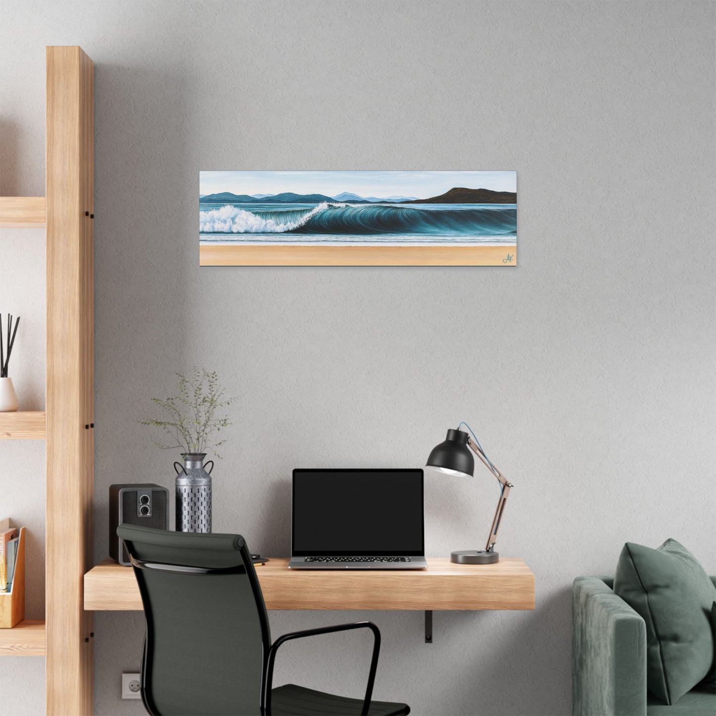 "A Moment of Inner Peace", Stretched Classic Canvas Fine Art Print (Harbour Blue)