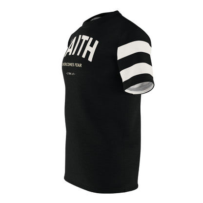 "Faith Overcomes Fear", Unisex Tee (Moonless Black)