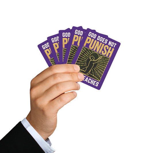 "God Does Not Punish - God Teaches" #03, Christian Playing Cards (Deep Purple)