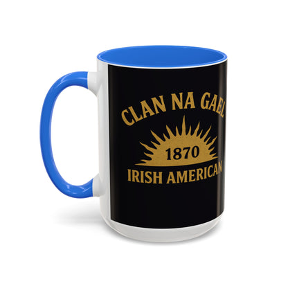 "Clan na Gael - Irish American", Colorful Mugs (11oz, 15oz) (Raven Black)