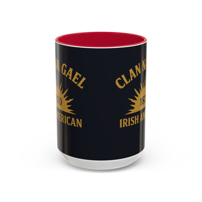 "Clan na Gael - Irish American", Colorful Mugs (11oz, 15oz) (Black Denim)