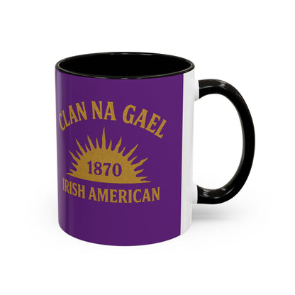"Clan na Gael - Irish American", Colorful Mugs (11oz, 15oz) (Vesper Violet)