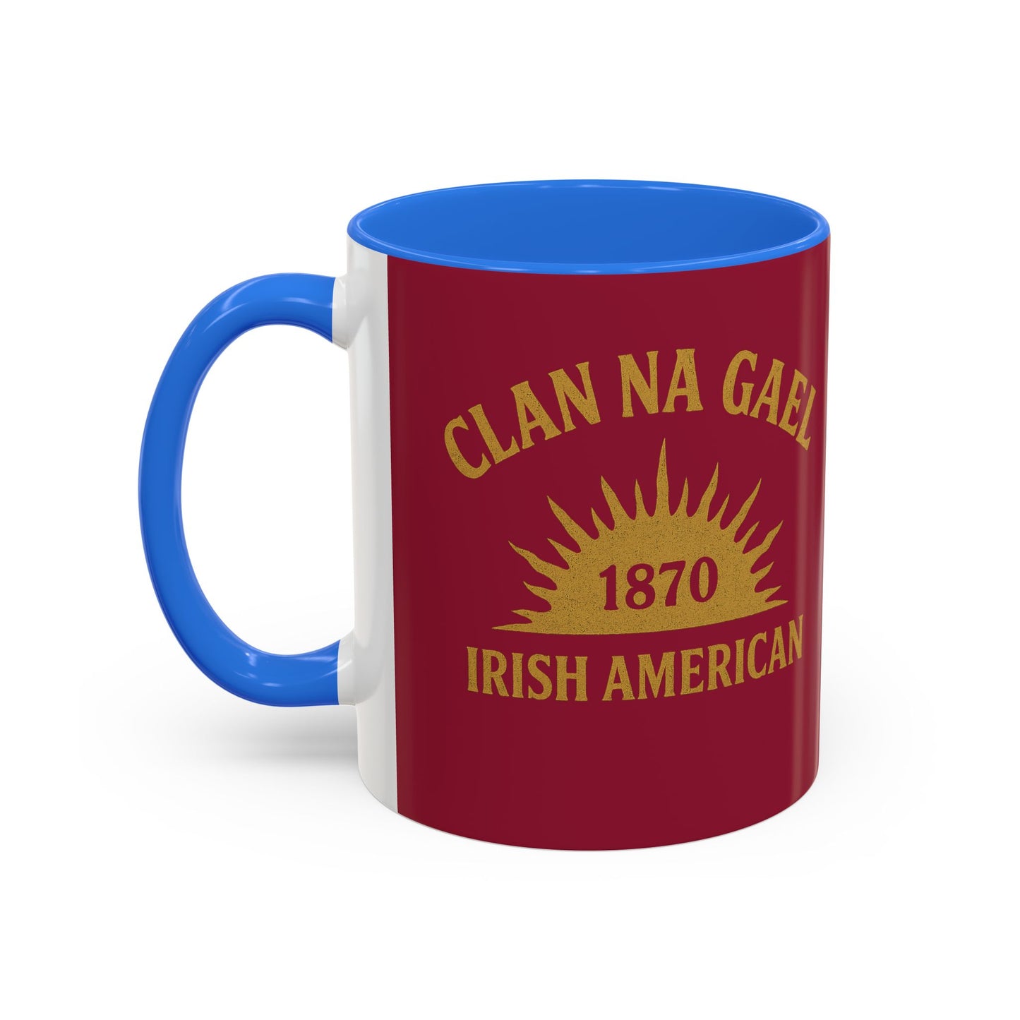 "Clan na Gael - Irish American", Colorful Mugs (11oz, 15oz) (Fénechas Red)