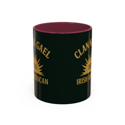 "Clan na Gael - Irish American", Colorful Mugs (11oz, 15oz) (Túath Green)