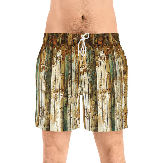 "Aspen Forest", Men's Mid-Length Swim Shorts