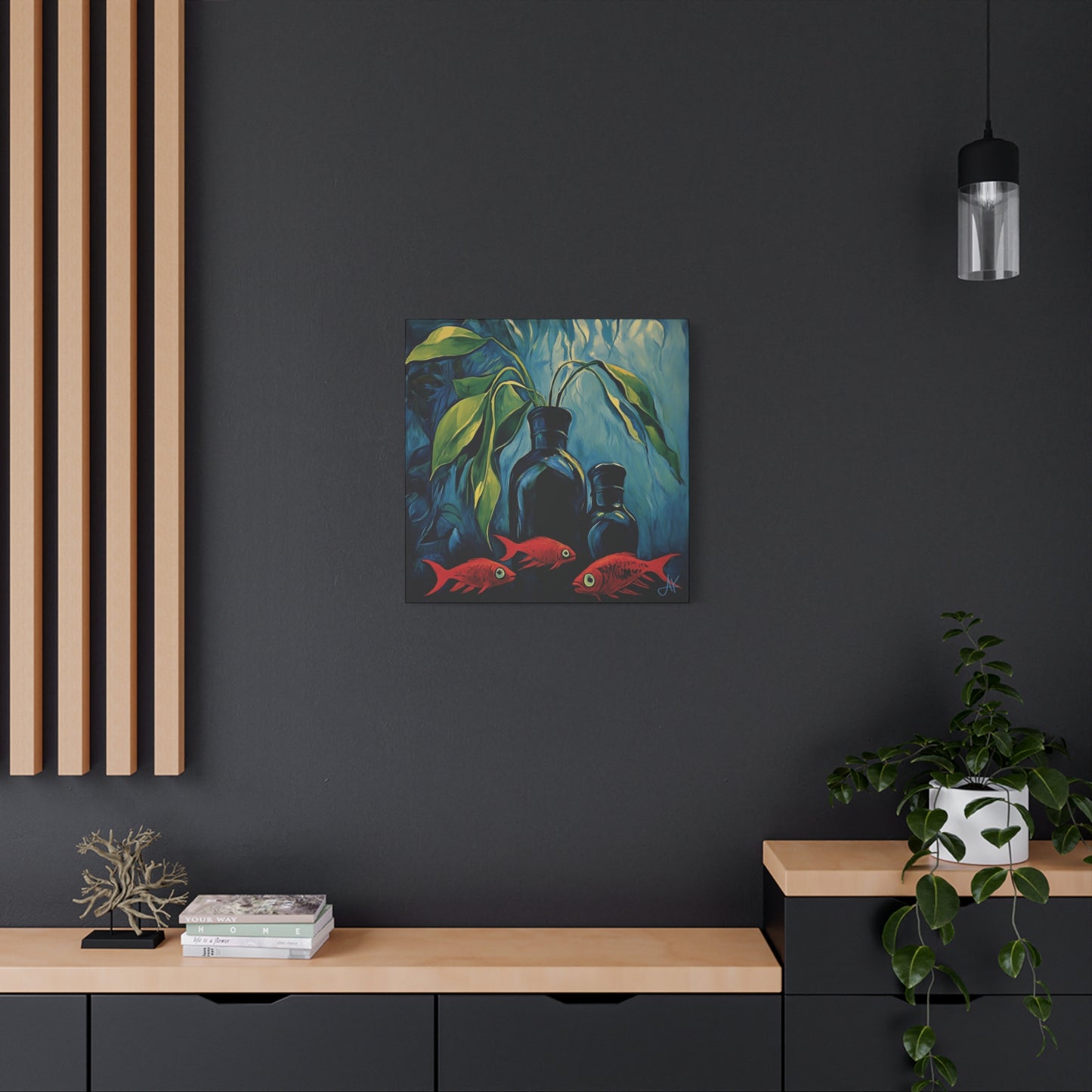 "Still Life: Goldfish", Fine Art Matte Canvas, Stretched, 1.25"