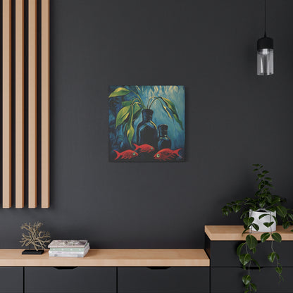 "Still Life: Goldfish", Fine Art Matte Canvas, Stretched, 1.25"