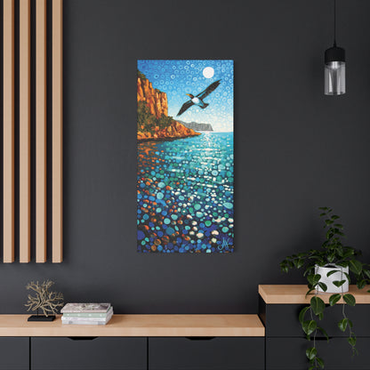 "Sky Kin VII – Gannet in the Glittering Noon", Fine Art Matte Canvas, Stretched, 1.25"