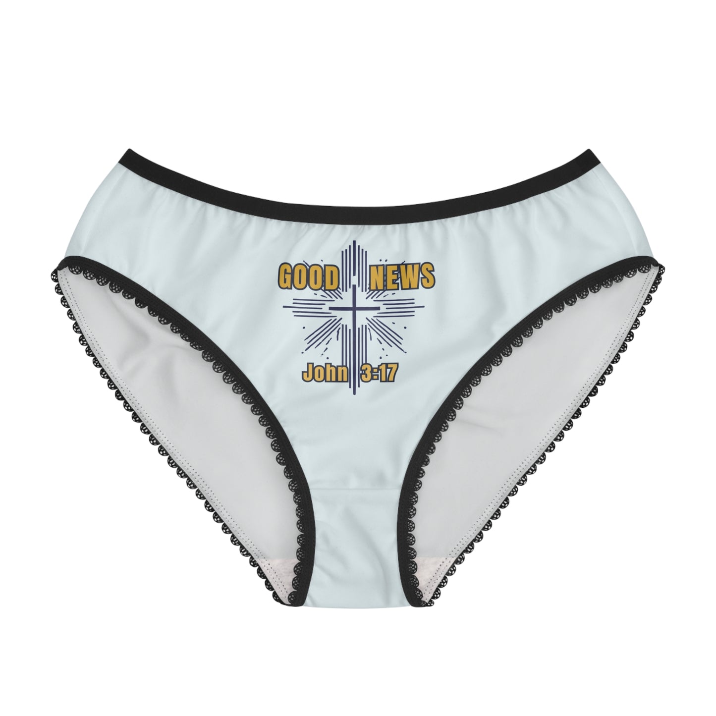 "Good News - John 3:17", Women's Briefs (Bubbles Blue)