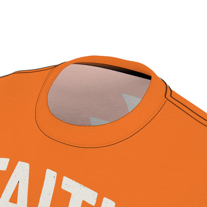 "Faith Overcomes Fear", Unisex Tee (Pumpkin Orange)