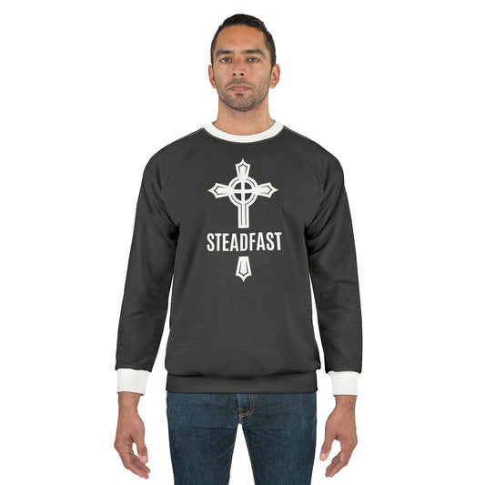 "Steadfast Cross", Unisex Sweatshirt (Void Black)