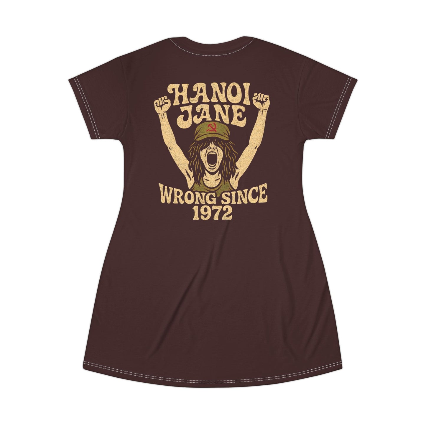 "Hanoi Jane", T-Shirt Dress (Mahogany)