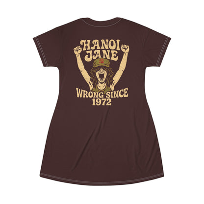 "Hanoi Jane", T-Shirt Dress (Mahogany)