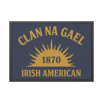 "Clan na Gael - Irish American", Framed Paper Poster (Blue Burka Grey)