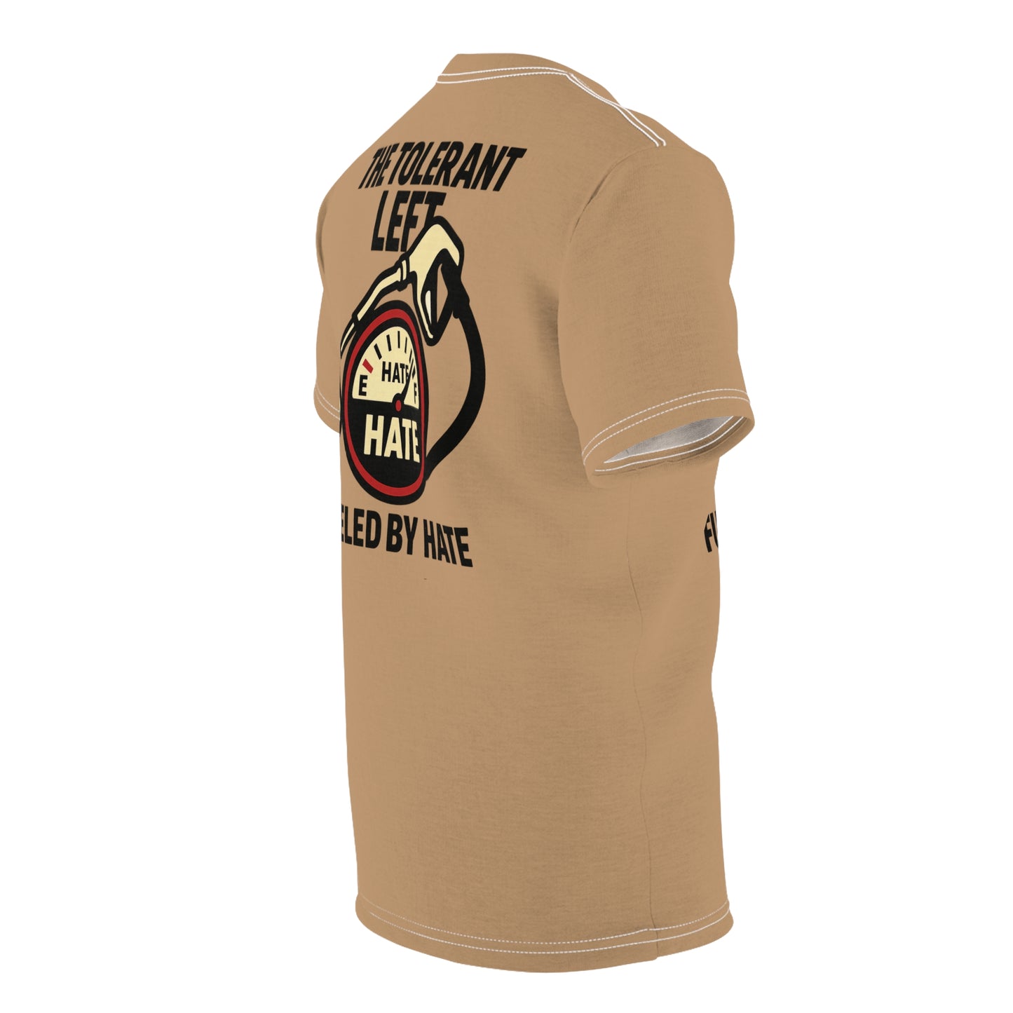 "The Tolerant Left", Unisex T-shirt (Camel Brown)