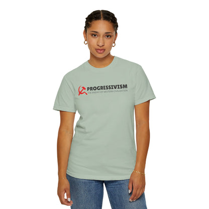 "Progressivism - Enemy of Western Civilization", Unisex T-shirt (Light Colors)